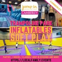 Trampoline & Softplay sessions Jump in Trampoline park by air hop - Camberley
