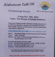 Alzheimer Cafe  - Farnborough