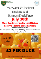 DUCK RACE with deadwater valley trust - Bordon - Family event in Deadwater Valley Local Nature Reserve, The River, behind Brittania close