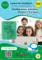  Code Club for 9 to 13yrs @ The Shed - Farnham