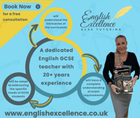 One-to-One GCSE English Tutoring Zoom - Online