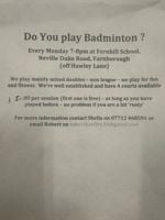 Badminton for fitness - Farnborough 