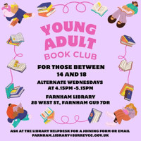  Young adult Book Club for 14-18yrs- Farnham