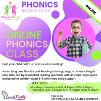 KS1 Phonics Tutoring 5-8yrs online