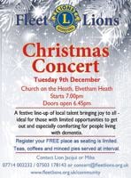 Fleet Lions Christmas Concert For Seniors and SEN - Elvetham Heath