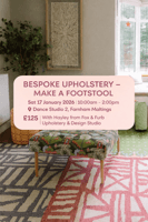 Bespoke Upholstery - Make a Footstool - Farnham Maltings