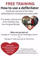 Free Defibrillator training  - Crowthorne