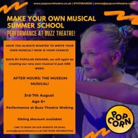 Make your Own musical Camp | 6-16yrs Popcorn Theatre Woking 
