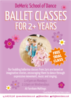 Preschool Ballet Demeric Dance school of dance - Farnham