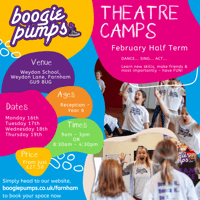 Theatre Camp Boogie pumps Farnham