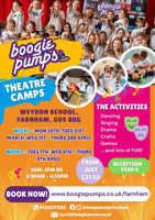 Theatre Camp Boogie pumps Farnham