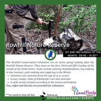 Rowhill Nature Reserve Volunteer sessions for 14yrs+